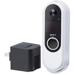 Geeni QUICKPEEK Smart Doorbell Camera 1080p Chime – No Hub, Easy Wireless Install and Set Up, Includes Rechargeable Battery, Motion-Activated Alerts, Requires 2.4 GHz Wi-Fi, White