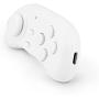 PL-608 Mini Bluetooth Gamepad, Portable Wireless Bluetooth Gaming Controller with Remote Shutter Multimedia Controller, for Mobile Phone, Tablet and PC(White)