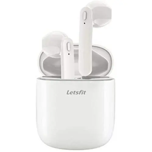 Wireless Earbuds, Letsfit Bluetooth 5.0 Headphones HD Stereo Sound Earbuds, in-Ear Headset 30H Playtime with Charging Case, Bluetooth Earbuds Built-in Mic for Running Gym Workout Wireless Earbuds, Letsfit Bluetooth 5.0 Headphones HD Stereo Sound Earbuds, in-Ear Headset 30H Playtime with Charging Case, Bluetooth Earbuds Built-in Mic for Running Gym Workout