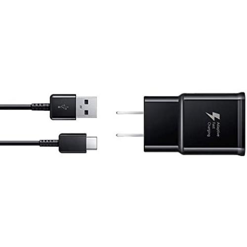 Samsung EP-TA20JBEUGUS Fast Charge USB-C 15W Wall Charger for Galaxy Note 8, 9, Galaxy S8, S8+, S9, S9+, S10, S10+, S10E Inbox Replacement - Retail Packaging - Black