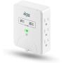 KMC Wall Surge Protector,6 Outlet Wall Mount Power Strip with 2 USB Charging Ports Total 2.4 AMP,Dual Slide-Out Smartphone Holders Design, Portable for Travel/Home/Office Use,ETL Certified