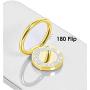 lenoup Glitter Bling Bling Phone Ring Holder,Sparkle Phone Ring Kickstand, Cell Phone Finger Ring Grip for Almost All Phones/Pad(Gold)