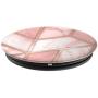 Pink White Geometric Marbled Design PopSockets Grip and Stand for Phones and Tablets