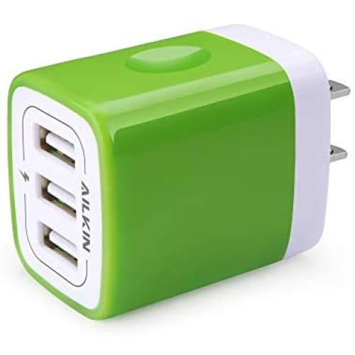 USB Charging Block, Ailkin 3.1A Fast USB Charger Adapter Charging Plug Cube Compatible iPhone X/8/7/6s/Plus, iPad Pro/Air 2/Mini, LG, HTC, Samsung and More Android, Type C, iOS Smart Phones Charger