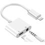 JinGmi Headphone Jack Adapter Dongle for iPhone 11 Car Charger 3.5mm Jack Aux Audio Converter Accessories Cables with iPhone 7/7plus/8/8plus/X/Xs/Xs Max/Xr Compatible All iOS Systems