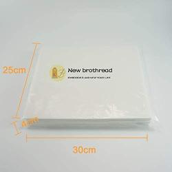 New brothread Cut Away Machine Embroidery Stabilizer Backing 10&quotx12" - 100 Precut Sheets - Medium Weight 2.5 Ounce - Fits 5x7 Hoops