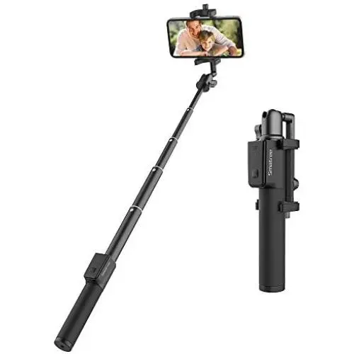 Smatree Extendable Bluetooth Selfie Stick Compatible for iPhone 11/11 Pro/11 Pro Max/Xs MAX/XR/XS/X/8/8P/7/7P/6s/6, Galaxy S9/S8/S7, Huawei Smart Phones