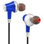 ALTEAM ErgoFit Earbuds Stereo Headphone Deep Bass in-Ear Earphones with Microphone Mic and Call Controller Wired Metal Earphone for Android Sony Samsung Smart Mobile Cell Phone Music 3.5mm Plug-Blue