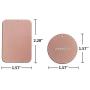 Metal Plate with 3M Adhesive Back for Magnetic Car Mount Cell Phone Holder GPS and Tablet Holder (2 Rectangle & 2 Round) (Rose Gold)