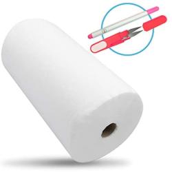 [15”x120 Yards] No Show Mesh Stabilizer for Embroidery (White) Free Pen & Snip, Permanent No-Show Poly Mesh Backing for Machine Embroidery, Hand Sewing, Hoop and Stitch, Translucent Nylon Spun