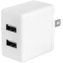 USB Wall Charger by TalkWorks | 12W/2.4A | Dual Port Universal Cell Phone Charger Adapter For Apple iPhone, iPad, Nintendo Switch, Android for Samsung Galaxy, Bluetooth Speaker, Tablet  - White