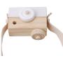 Airlxf Wooden Camera Toy, Baby Kids Cute Mini Sharpe Toy Neck Hanging Photographed Props for Baby Toddlers Children Kids Room Hanging Decor (White)