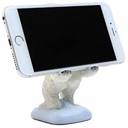 Cute Polar Bear Animal Cell Phone Stand for Desk Smartphone Mobile Phone Holder for iPhone Xs Max XR 8 Plus 7 6S X 5 Samsung Galaxy S10 S9 S8 S7 Edge S6 Android Smartphone Holder Desk Decorations