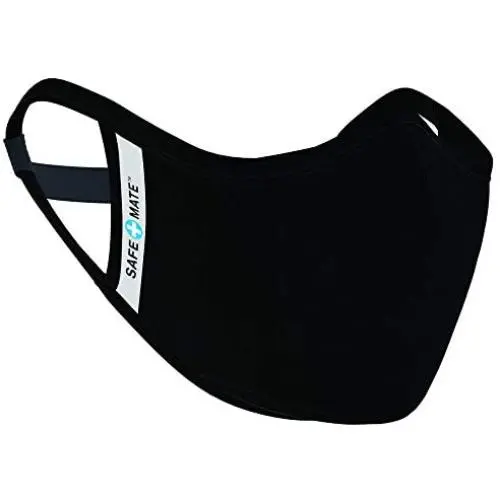 Safe+Mate x Case-Mate - Cloth Face Mask - Washable & Reusable - Adult L/XL - Cotton - with Filter - Black Safe+Mate x Case-Mate - Cloth Face Mask - Washable & Reusable - Adult L/XL - Cotton - with Filter - Black