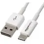 AmazonBasics USB Type-C to USB-A 2.0 Male Charger Cable, 3 Feet (0.9 Meters), White AmazonBasics USB Type-C to USB-A 2.0 Male Charger Cable, 3 Feet (0.9 Meters), White