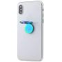 lenoup Rainbow Cell Phone Ring Stand Holder,Blue Multicolor Ring Grip Kickstand,360 Rotation Metal Finger Ring for Almost All Phones,Pad