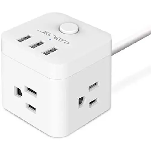 Power Strip with usb ports JSVER USB Power Strip, 4.92 Ft Extension Cord with 3 Outlets 3 USB Ports, power cube with usb for Travel, Home, Office, Phones, iPhone X/XS/XR, Tablets, Cruise Ship (White) Power Strip with usb ports JSVER USB Power Strip, 4.92 Ft Extension Cord with 3 Outlets 3 USB Ports, power cube with usb for Travel, Home, Office, Phones, iPhone X/XS/XR, Tablets, Cruise Ship (White)