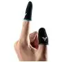 Mobile Game Non-Slip Finger Sleeves for PUBG Phone Games Touch Screen Finger Caps Gloves Sweat-Proof Thumb Cover Mobile Phone Accessories(1 Pair) (Blue-Black)