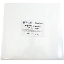 Threadart Tearaway Embroidery Stabilizer | 1.6 oz Medium Weight | 11x11 100 Precut Sheets | For Machine Embroidery | Also Available Over 20 Additional Styles of Cutaway, Washaway, Tearaway, Sticky in Rolls and Precut Sheets