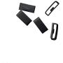 TenCloud Replacement Silicone Band Holders Fastener Rings Compatible with Garmin Vivoactive HR Smartwatch