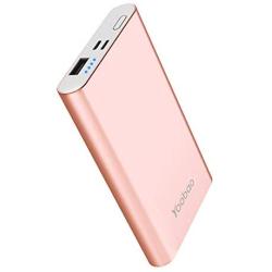 Portable Charger Yoobao Power Bank Apple & Micro Input 8000mAh Compact Powerbank External Cellphone Battery Backup Pack Compatible iPhone X 8 7 6 Plus Android Smartphone Samsung Galaxy etc- Rose Gold