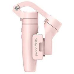 FeiyuTech Vlog Pocket 3-Axis Foldable Handheld Gimbal Stabilizer for All Cellphone with The Width Between 42-88mm, Matching with Carry Bag,Tripod,Extension Rod,Color (Pink)