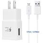 Adaptive Fast Charger Kit Compatible Samsung Galaxy S6/ S7/ Edge/Plus/Active/Note 5 / Note 4, USB 2.0 Fast Wall Charger Adapter and Micro USB Cable