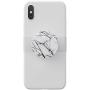 PopSockets PopGrip Slide for iPhone X and XS Apple Silicone Case - Clear Day