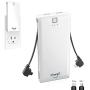 Chargii - Apple Power Bank - All-in-One Portable Charger - Cell Phone Battery Backup - Built-in Wall Plug AC Adapter, Apple & USB-C Cables - 2 USB Ports - 5000 mAH - White