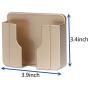 Wall Mount 3M Adhesive Mobile Phone Wall Charger Holder and Remote Control Stand Multipurpose Storage Box (Gold 2 Pack)