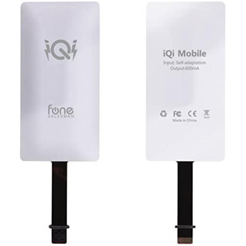 Fonesalesman iQi Mobile - New & Improved 0.5mm Thin Qi Wireless Charging Receiver for iPhone 7, 7 Plus, 6S, 6S Plus, SE, 6, 6 Plus, 5, 5C, 5S for a Soft Case