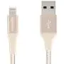 AmazonBasics Double Braided Nylon Lightning to USB Cable, Advanced Collection, MFi Certified Apple iPhone Charger, Gold, 4 Inch AmazonBasics Double Braided Nylon Lightning to USB Cable, Advanced Collection, MFi Certified Apple iPhone Charger, Gold, 4 Inch