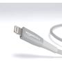 AmazonBasics Double Nylon Braided USB A Cable with Lightning Connector, Premium Collection, MFi Certified Apple iPhone Charger, 4 Inch, Silver