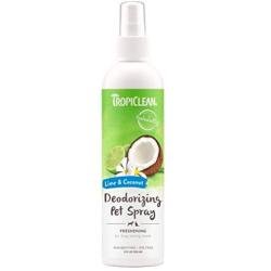 TropiClean Deodorizing Sprays for Pets, Made in USA - Helps Break Down Odors to Effectively Deodorize Dogs and Cats, Paraben Free, Dye Free