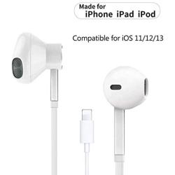 for iPhone Earphones with Lighting Connector,Headphones Earbuds in-Ear with Volume Control Compatible with iPhone 11/11 Pro/X/XS/XS Max/XR/8/8 Plus/ 7/7 P/-Plug and Play