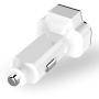 Aduro 4 Port Car Charger Adapter, 12V Fast Car Charger USB Adapter Power Station 5.2A/26W Output (White)