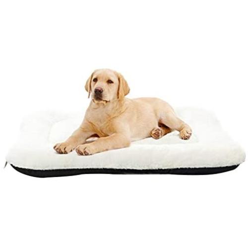 ANWA Dog Bed Pet Cushion Crate Mat Soft Pad Washable and Cozy for Medium Large Dog