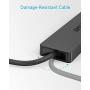Anker 4-Port USB 3.0 Hub, Ultra-Slim Data USB Hub with 2 ft Extended Cable [Charging Not Supported], for MacBook, Mac Pro, Mac mini, iMac, Surface Pro, XPS, PC, Flash Drive, Mobile HDD