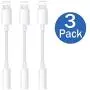 iPhone Headphone Adapter,Compatible with iPhone 7/7Plus /8/8Plus /X/Xs/Xs Max/XR Adapter Headphone Jack,iPhone 3.5 mm Headphone Adapter Jack Compatible with iOS (White 3 Pack)