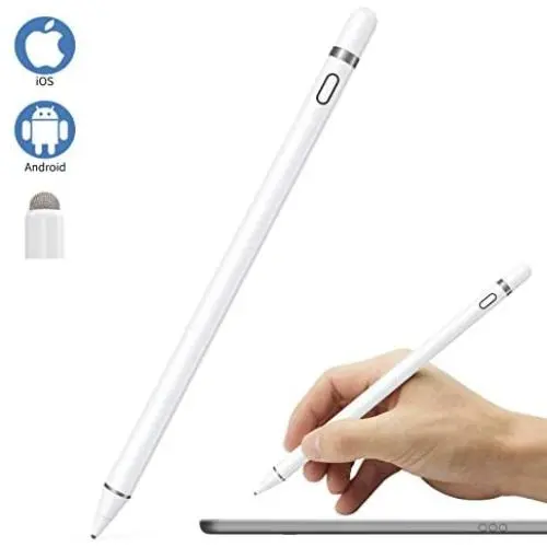 Active Stylus Pen Compatible for iOS&Android Touch Screens, Pencil for iPad with Dual Touch Function,Rechargeable Stylus for iPad/iPad Pro/Air/Mini/iPhone,Samsung/Android Smart Phone&Tablet Writing Active Stylus Pen Compatible for iOS&Android Touch Screens, Pencil for iPad with Dual Touch Function,Rechargeable Stylus for iPad/iPad Pro/Air/Mini/iPhone,Samsung/Android Smart Phone&Tablet Writing