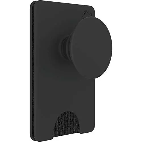 PopSockets PopWallet+ with Integrated Swappable PopTop - Black