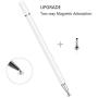 Capacitive Stylus Pen for Touch Screens, High Sensitivity Pencil Magnetism Cover Cap for iPad Pro/iPad Mini/iPad Air/iPhone Series All Capacitive Touch Screens (White)