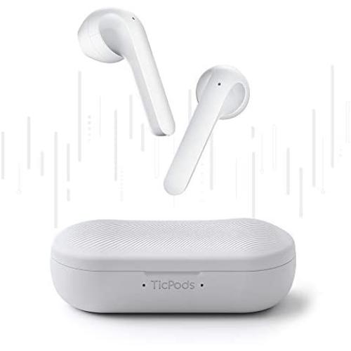 TicPods 2 True Wireless Earbuds, TWS Earbuds, Bluetooth 5.0, Semi-in-Ear Design, IPX4 Water Resistant, Long Press to Wake Up Smartphone, Touch Gesture Controls, 23 Hours Battery Life, Ice