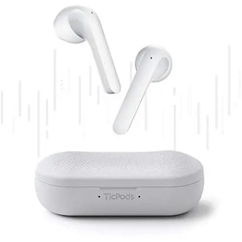 TicPods 2 True Wireless Earbuds, TWS Earbuds, Bluetooth 5.0, Semi-in-Ear Design, IPX4 Water Resistant, Long Press to Wake Up Smartphone, Touch Gesture Controls, 23 Hours Battery Life, Ice