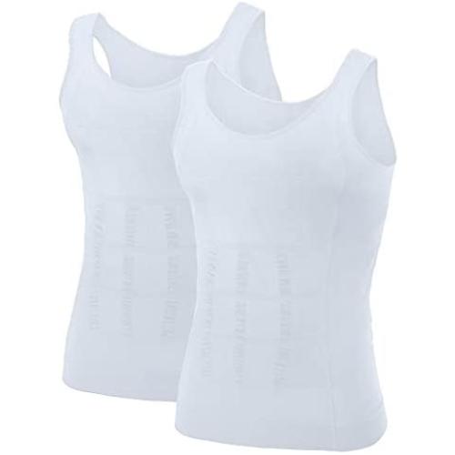 TOPTIE Men Slimming Body Shaper Compression Shirt Shapewear Sculpting Vest Muscle Tank