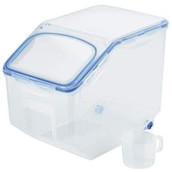 LOCK & LOCK Easy Essentials Food lids (flip-top) / Pantry Storage/Airtight containers, BPA Free, top-50.7 Cup-for Rice, Clear