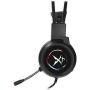 Gaming Headset for PS4 PC Xbox One Controller Noise Cancelling Over Ear Headphones with Mic RGB LED Light Bass Surround Soft Memory Earmuffs