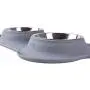 Hubulk Pet Dog Bowls 2 Stainless Steel Dog Bowl with No Spill Non-Skid Silicone Mat + Pet Food Scoop Water and Food Feeder Bowls for Feeding Small Medium Large Dogs Cats Puppies