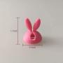 Cute Rabbit Cable Clips Desktop Rubber Red(6 Pack),Cable Clips Cord Organizer for Table,Suitable for Thin Cables, Such as Mobile Phone Charging Lines, Headset Lines, etc.