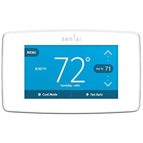 Emerson Sensi Touch Wi-Fi Smart Thermostat with Touchscreen Color Display, Works with Alexa, Energy Star Certified, C-wire Required, ST75W